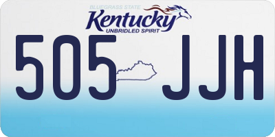 KY license plate 505JJH
