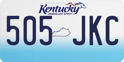 KY license plate 505JKC