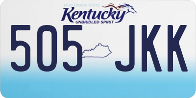 KY license plate 505JKK