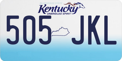 KY license plate 505JKL