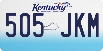 KY license plate 505JKM