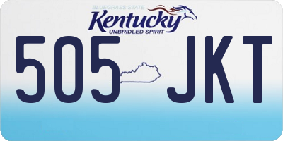 KY license plate 505JKT