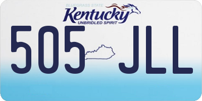 KY license plate 505JLL