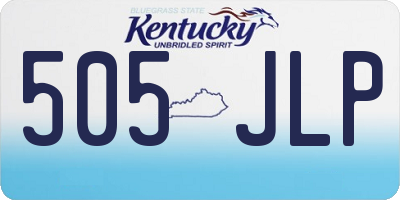 KY license plate 505JLP