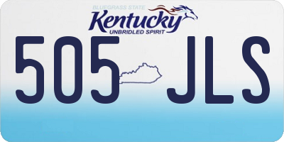 KY license plate 505JLS