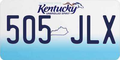 KY license plate 505JLX