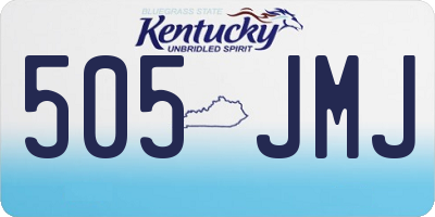 KY license plate 505JMJ