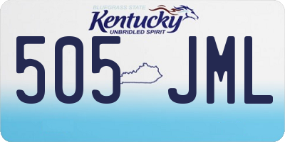 KY license plate 505JML