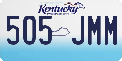 KY license plate 505JMM