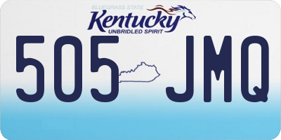 KY license plate 505JMQ