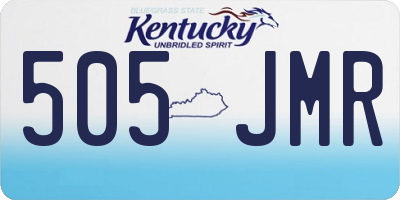 KY license plate 505JMR