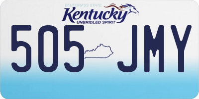 KY license plate 505JMY