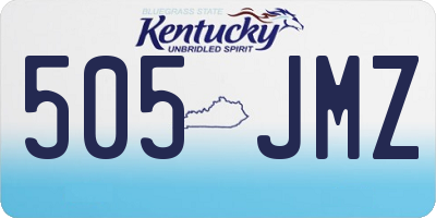 KY license plate 505JMZ