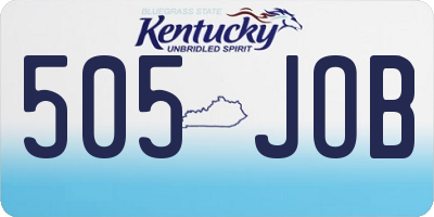 KY license plate 505JOB