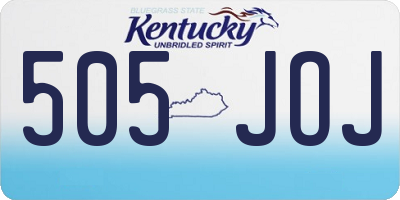 KY license plate 505JOJ