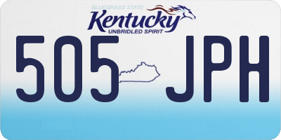 KY license plate 505JPH