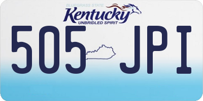 KY license plate 505JPI