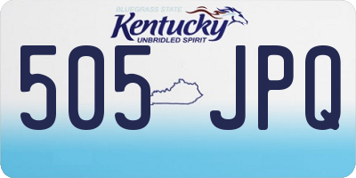 KY license plate 505JPQ