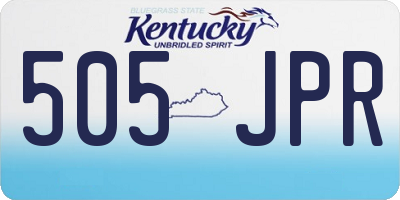 KY license plate 505JPR