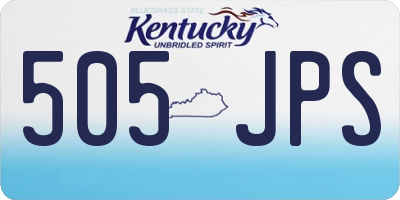 KY license plate 505JPS