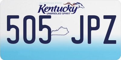 KY license plate 505JPZ