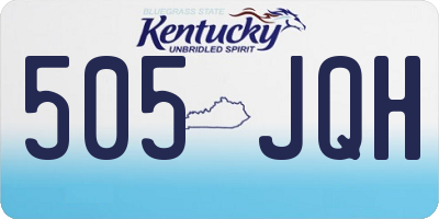 KY license plate 505JQH