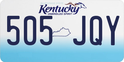 KY license plate 505JQY