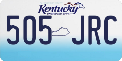 KY license plate 505JRC