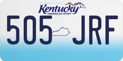 KY license plate 505JRF