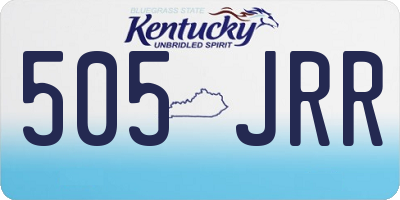 KY license plate 505JRR