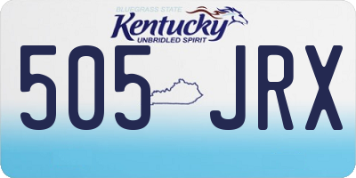 KY license plate 505JRX