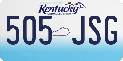KY license plate 505JSG