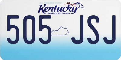 KY license plate 505JSJ