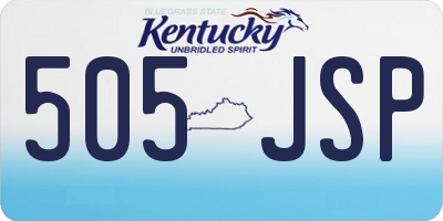KY license plate 505JSP