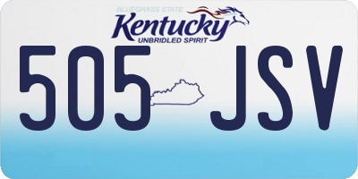 KY license plate 505JSV