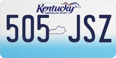 KY license plate 505JSZ