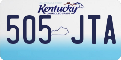 KY license plate 505JTA