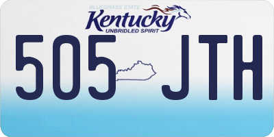 KY license plate 505JTH