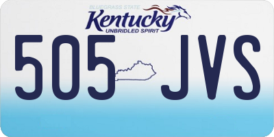 KY license plate 505JVS