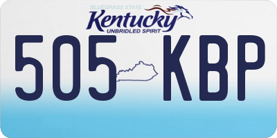 KY license plate 505KBP