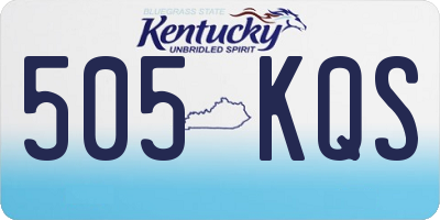 KY license plate 505KQS