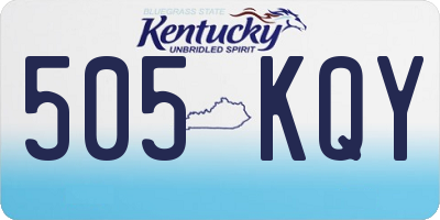 KY license plate 505KQY