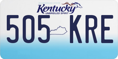 KY license plate 505KRE