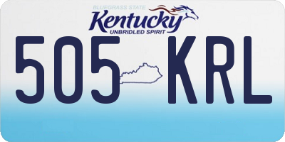 KY license plate 505KRL