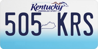 KY license plate 505KRS