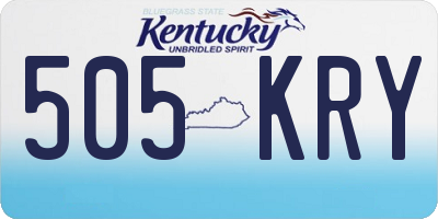 KY license plate 505KRY