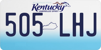 KY license plate 505LHJ
