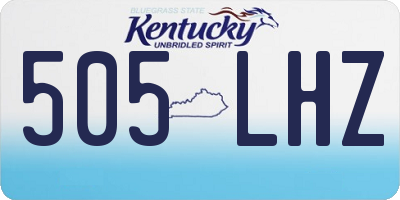 KY license plate 505LHZ