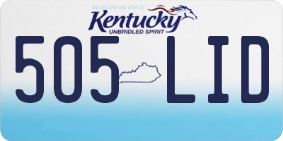 KY license plate 505LID