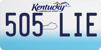 KY license plate 505LIE